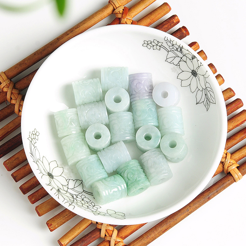 Bracelets - 5Pcs Natural Burmese A Grade Jadeite