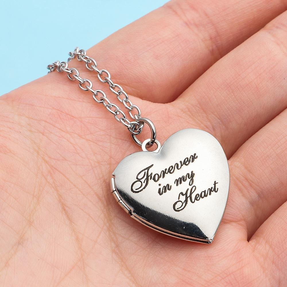 Heart Locket Necklace Photo - Lover Fashion Friend Jewelry Chain Forever