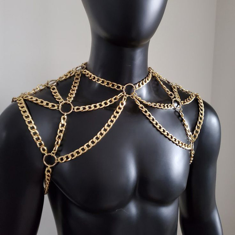 Body Jewelry - Punk Men Shoulder Body Chain Back