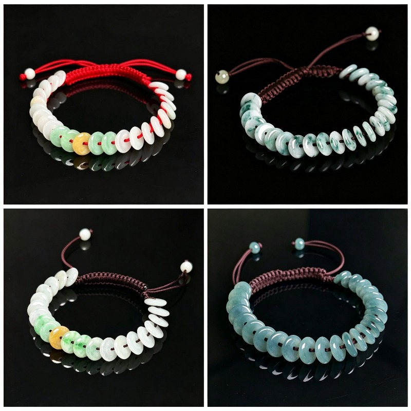 Bracelets - Natural A Grade Jadeite Peace Buckle