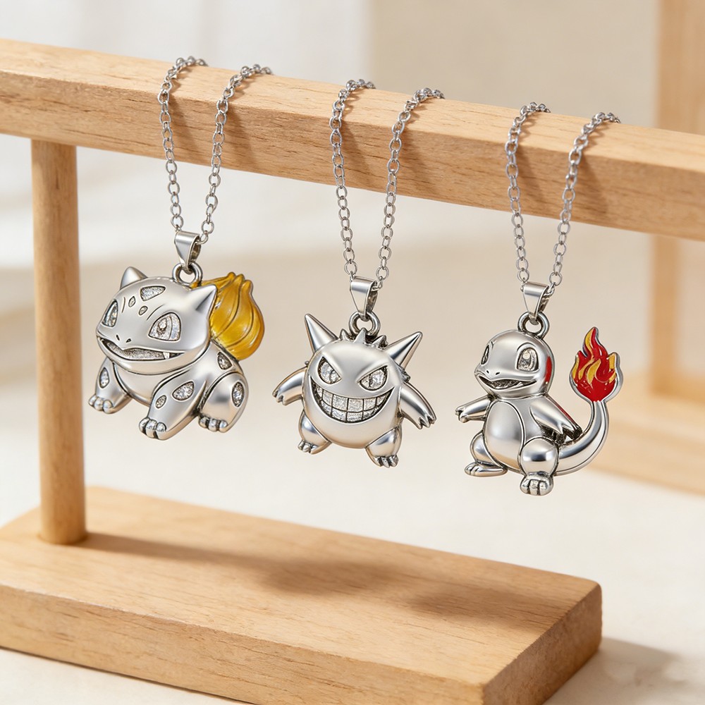 Anime Pendant Necklace - Vintage Anime Monster Pendant Necklace Japanese