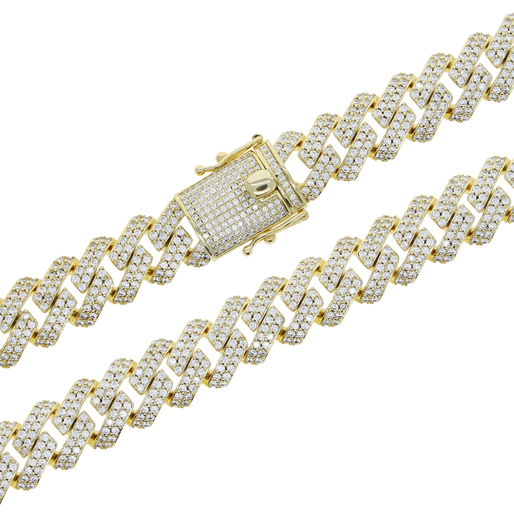 Parking Cz Rectangle Anklet Hi - Cuban Link Chain 12Mm ulasan dan harga