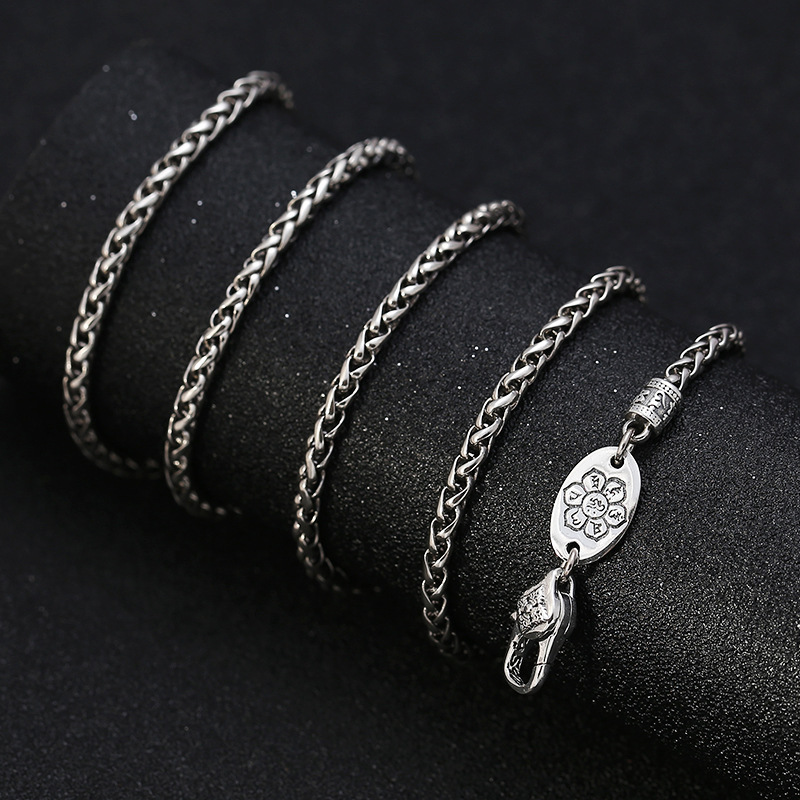 S925 sterling silver creative  - 925 Sterling Silver Chain Necklace Men ulasan dan harga