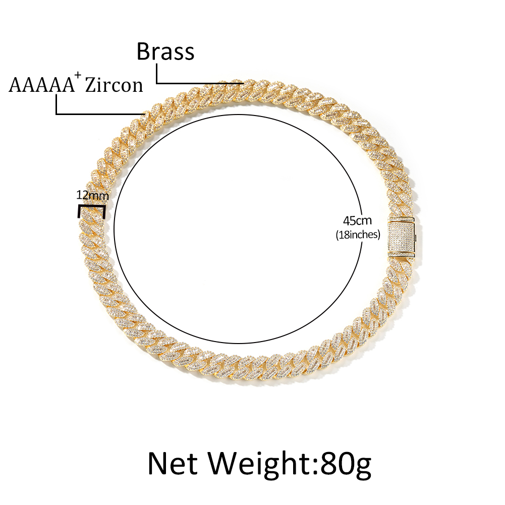 THE BLING KING 12/15mm Miami C - Cuban Link Chain 12Mm ulasan dan harga