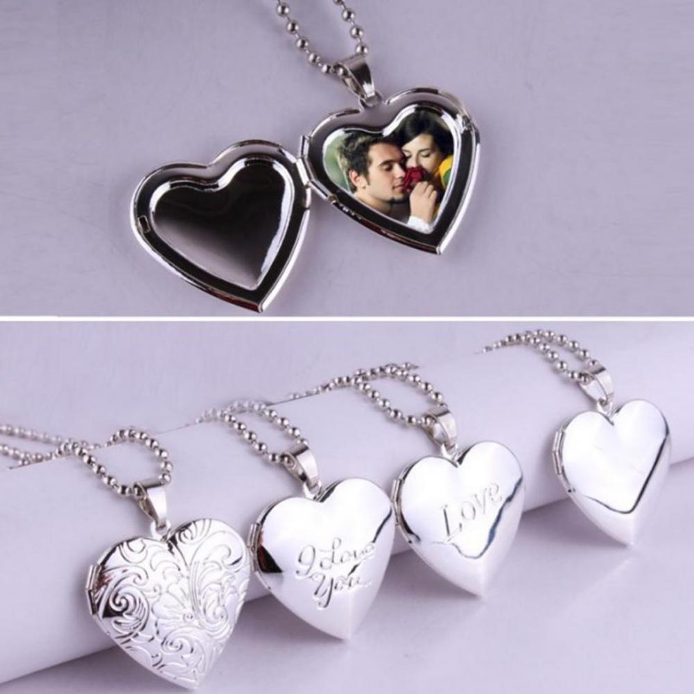 Photo Necklace Openable Photo  - Heart Locket Necklace Photo ulasan dan harga