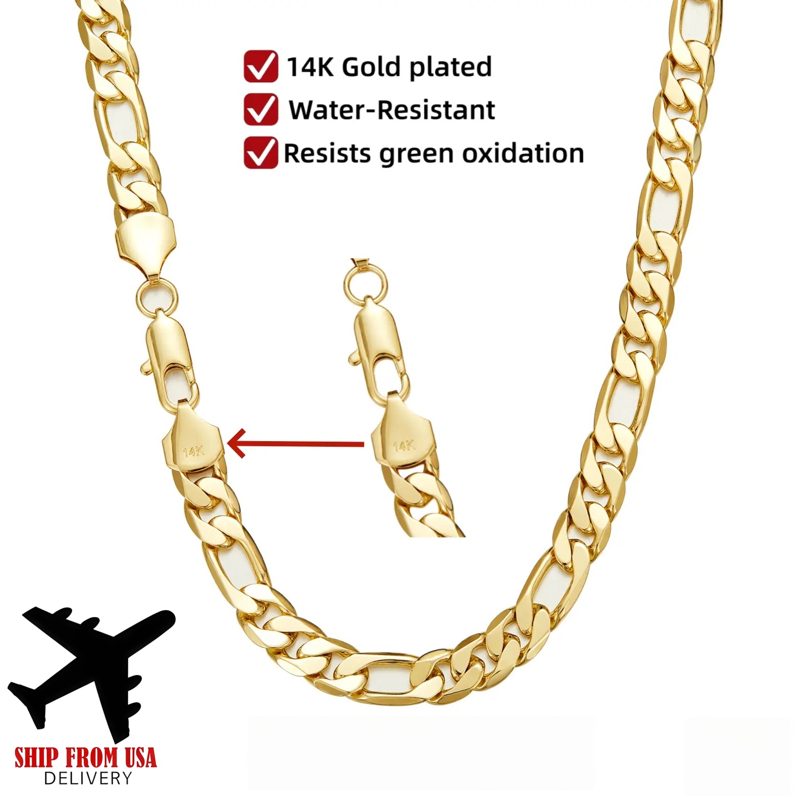 14K Gold Plated 3:1 NK Cuban L - Cuban Link Chain 12Mm ulasan dan harga