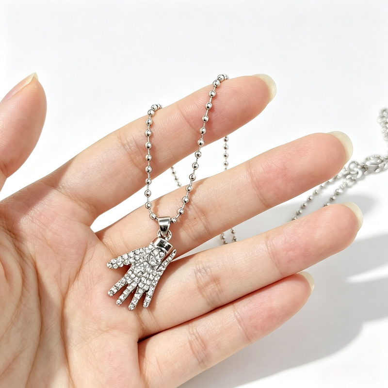 Full Diamond Michael Jackson G - Anime Pendant Necklace ulasan dan harga