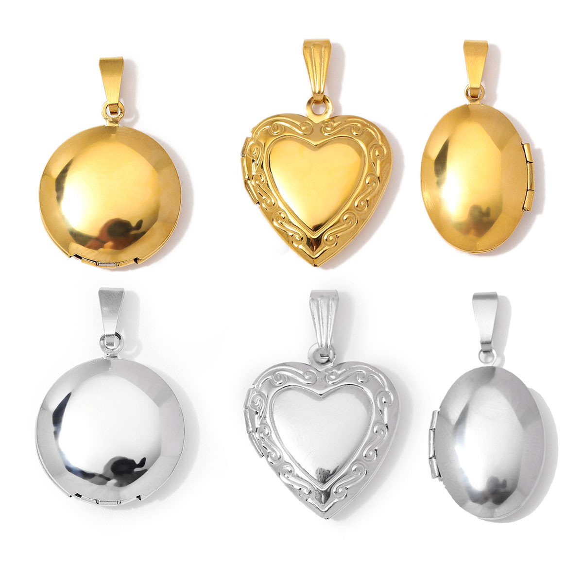 3pcs/Lot Wholesale Stainless S - Heart Locket Necklace Photo ulasan dan harga