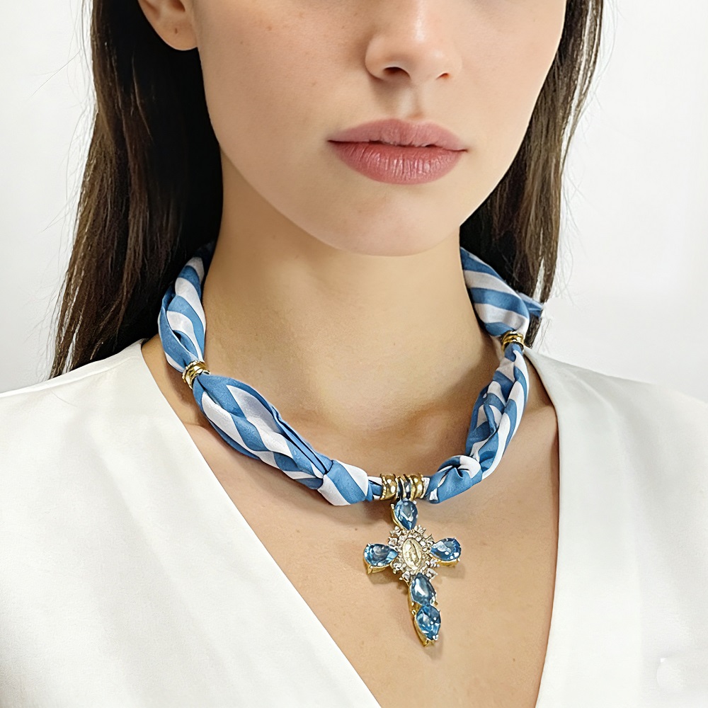 Golden Sun Charms Scarf Neckla - Pearl Choker Necklace Vintage ulasan dan harga
