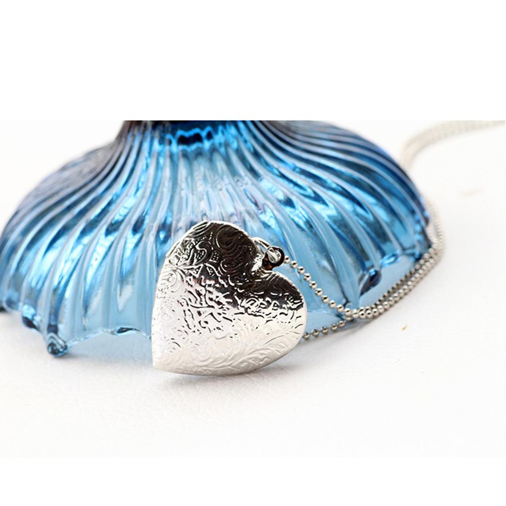 Fashion Heart Shape Alloy Phot - Heart Locket Necklace Photo ulasan dan harga