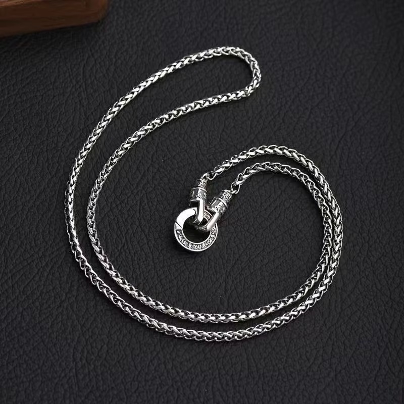 New 925 Sterling Silver Neckla - 925 Sterling Silver Chain Necklace Men ulasan dan harga